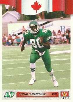 1992 All World CFL #23 Donald Narcisse Front