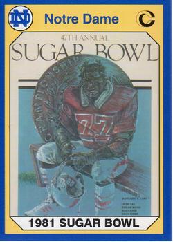 1990 Collegiate Collection Notre Dame #31 1981 Sugar Bowl Front