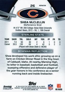 2012 Bowman Sterling - Prism Refractors #26 Shea McClellin Back