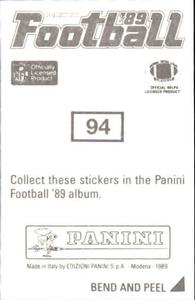 1989 Panini Stickers #94 Anthony Carter Back