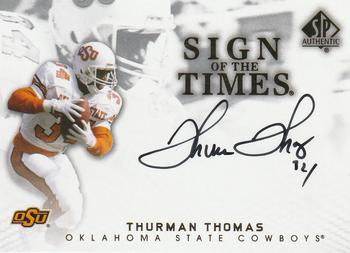 2012 SP Authentic - Sign of the Times #ST-TH Thurman Thomas Front