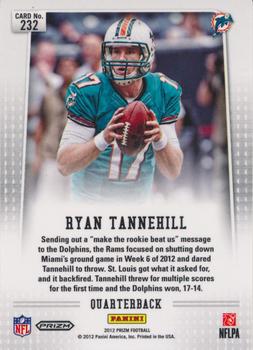 2012 Panini Prizm - Prizms Green #232 Ryan Tannehill Back