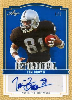 2012 Leaf Best of Football - Blue #BA-TB1 Tim Brown Front