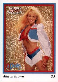 1994-95 Sideliners Pro Football Cheerleaders #O5 Allison Brown Front