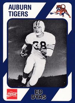1989 Collegiate Collection Coke Auburn Tigers (580) #17 Ed Dyas Front