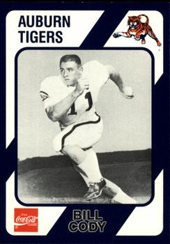 1989 Collegiate Collection Coke Auburn Tigers (580) #26 Bill Cody Front