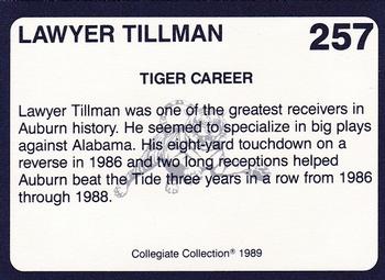 1989 Collegiate Collection Coke Auburn Tigers (580) #257 Lawyer Tillman Back