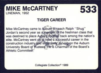 1989 Collegiate Collection Coke Auburn Tigers (580) #533 Mike McCartney Back
