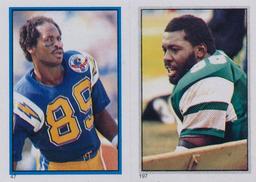 1985 Topps Stickers #47 / 197 Wes Chandler / Greg Brown Front