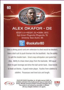 2013 SAGE HIT - Silver #60 Alex Okafor Back