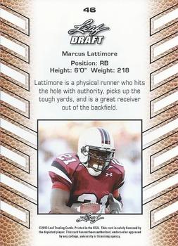 2013 Leaf Draft #46 Marcus Lattimore Back