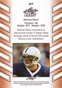 2013 Leaf Draft #97 Michael Mauti Back