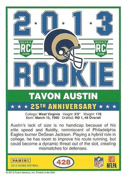 2013 Score #428 Tavon Austin Back
