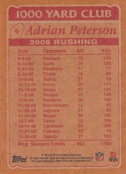 2013 Topps Archives - 1000 Yard Club #2 Adrian Peterson Back