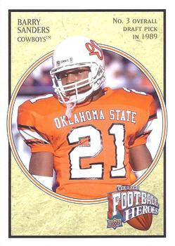 2013 Upper Deck - College Football Heroes: Barry Sanders #BS-9 Barry Sanders Front