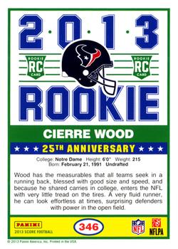 2013 Score - Red #346 Cierre Wood Back