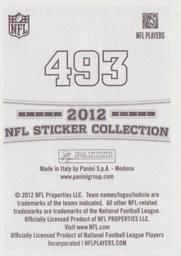 2012 Panini NFL Sticker Collection #493 Curtis Martin Back