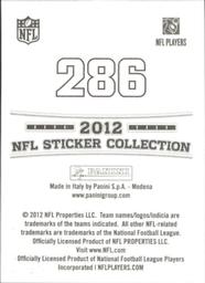 2012 Panini NFL Sticker Collection #286 Brian Urlacher Back