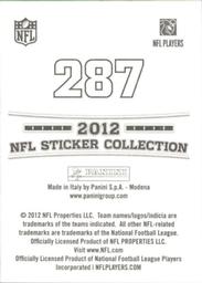 2012 Panini NFL Sticker Collection #287 Devin Hester Back