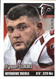 2012 Panini NFL Sticker Collection #348 Tyson Clabo Front