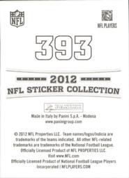 2012 Panini NFL Sticker Collection #393 Carl Nicks Back