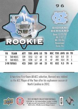 2013 Upper Deck Ultimate Collection #96 Giovani Bernard Back