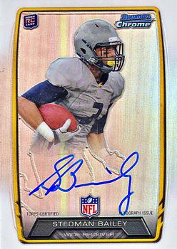 2013 Bowman - Chrome Rookie Autographs Refractors #RCRA-SB Stedman Bailey Front