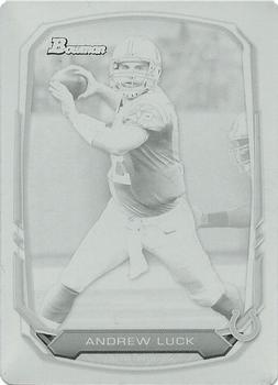 2013 Bowman - Printing Plates Black #20 Andrew Luck Front