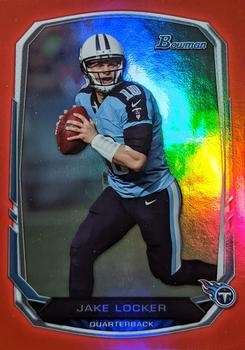 2013 Bowman - Rainbow Red #73 Jake Locker Front