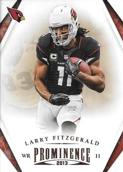 2013 Panini Prominence #1 Larry Fitzgerald Front