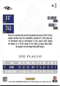2013 Panini Prominence #8 Joe Flacco Back