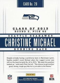 2013 Panini Prestige - Prestigious Picks Gold #20 Christine Michael Back