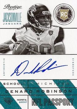 2013 Panini Prestige - NFL Passport Signatures #33 Denard Robinson Front