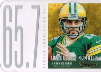 2013 Panini Prestige - Inside The Numbers #1 Aaron Rodgers Front
