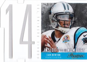 2013 Panini Prestige - Inside The Numbers #8 Cam Newton Front
