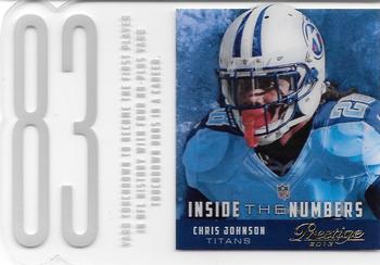 2013 Panini Prestige - Inside The Numbers #25 Chris Johnson Front