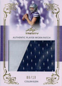 2013 Leaf Trinity - Jumbo Patch Gold #DP-CK1 Collin Klein Front
