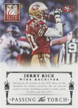 2013 Panini Elite - Passing the Torch Silver #6 Calvin Johnson Jr. / Jerry Rice Front