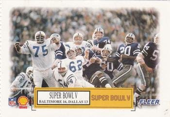 1995 Fleer Shell #10 Super Bowl V Front