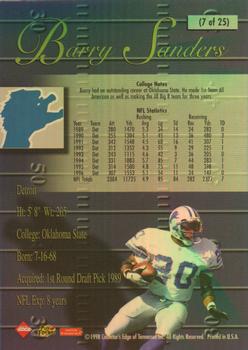 1998 Collector's Edge Super Bowl Card Show - Gold Foil #7 Barry Sanders Back