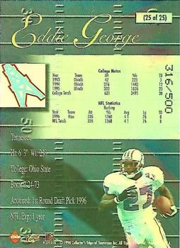 1998 Collector's Edge Super Bowl Card Show - Proofs 500 #25 Eddie George Back