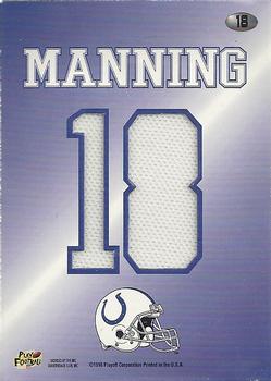 1998 Playoff Momentum SSD Hobby - Team Threads (Road) #18 Peyton Manning Back