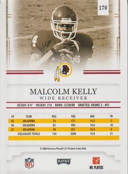 2008 Playoff Prestige #170 Malcolm Kelly Back