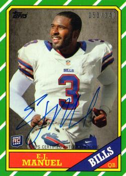 2013 Topps - 1986 Rookie Autographs  #19 EJ Manuel Front