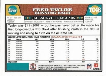 2008 Topps Chrome #TC46 Fred Taylor Back