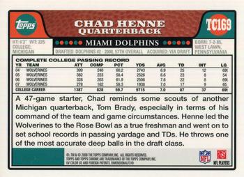 2008 Topps Chrome #TC169 Chad Henne Back