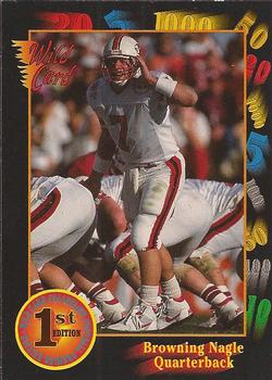 1991 Wild Card Draft #64 Browning Nagle Front