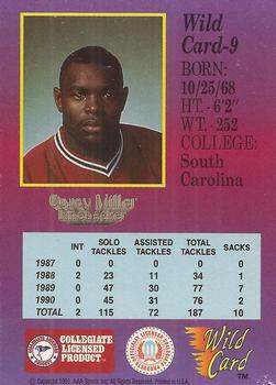 1991 Wild Card Draft #9 Corey Miller Back