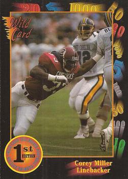 1991 Wild Card Draft #9 Corey Miller Front