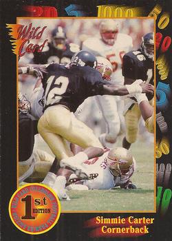 1991 Wild Card Draft #11 Simmie Carter Front